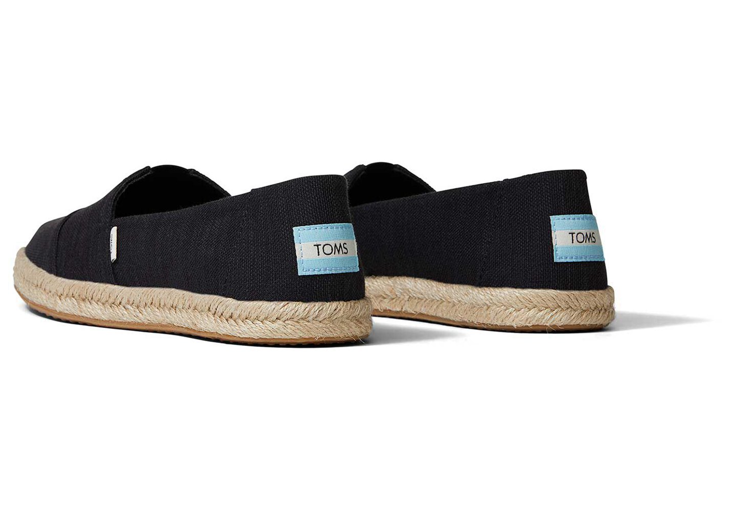 Toms Espadryle Damskie Czarne - Alpargata Rope - 65CPFSGKQ